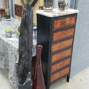 Pair of restored antique lingerie cabinets.